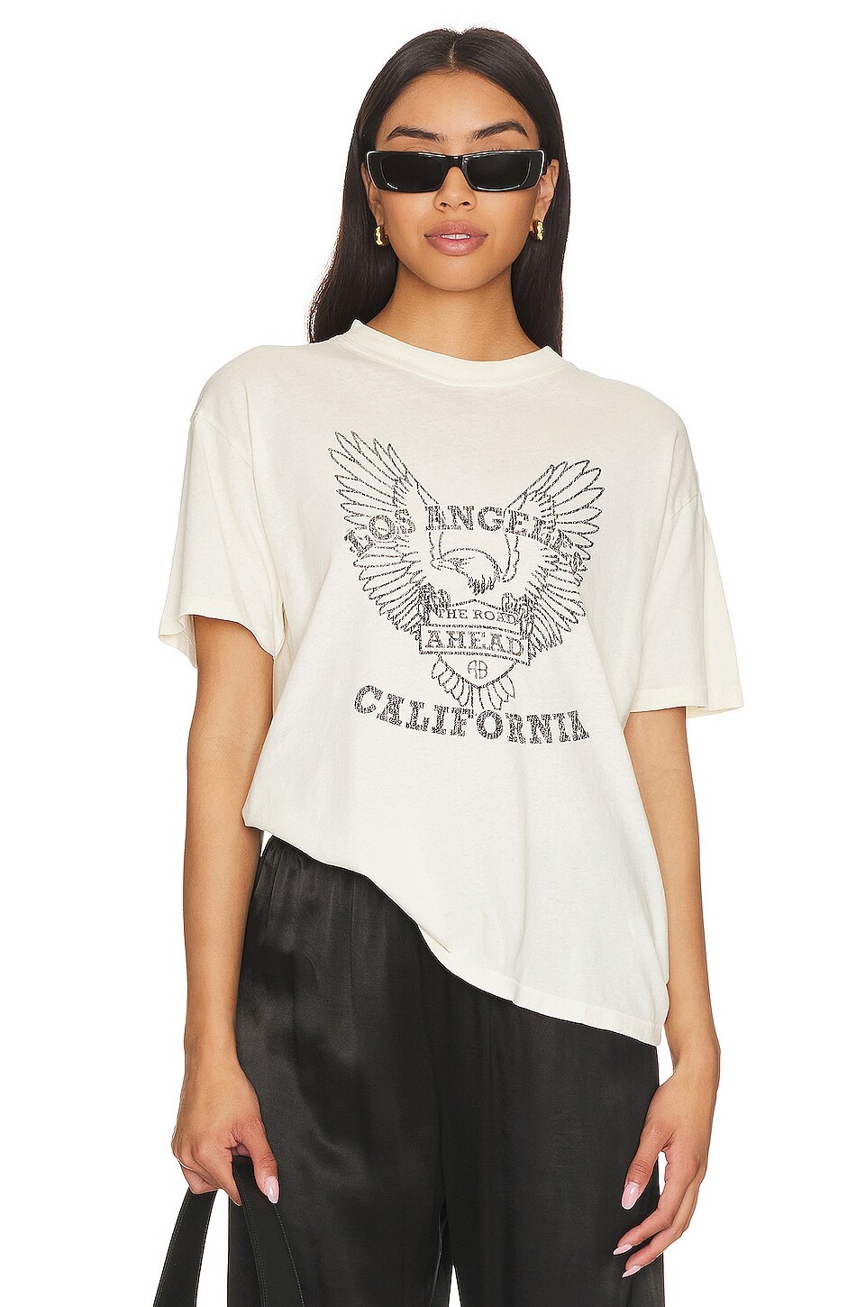 

Футболка ANINE BING Milo Black Eagle, белый