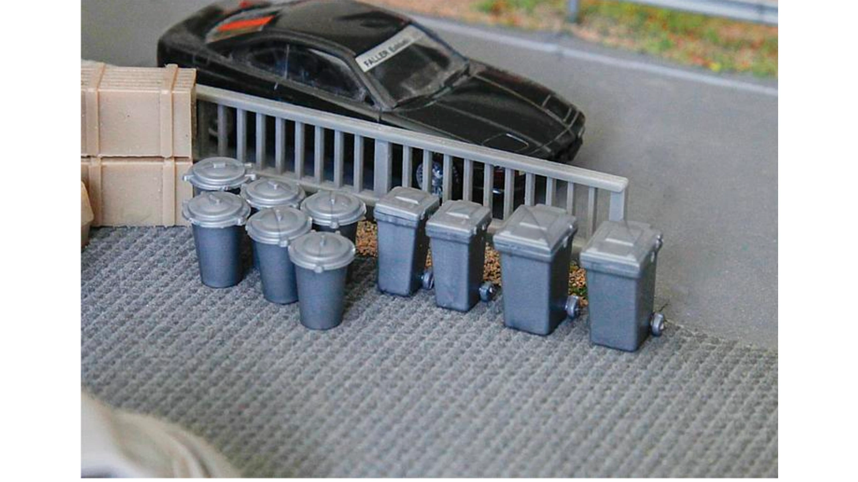 Faller 10 мусорных баков faller комплект тротуарной плитки