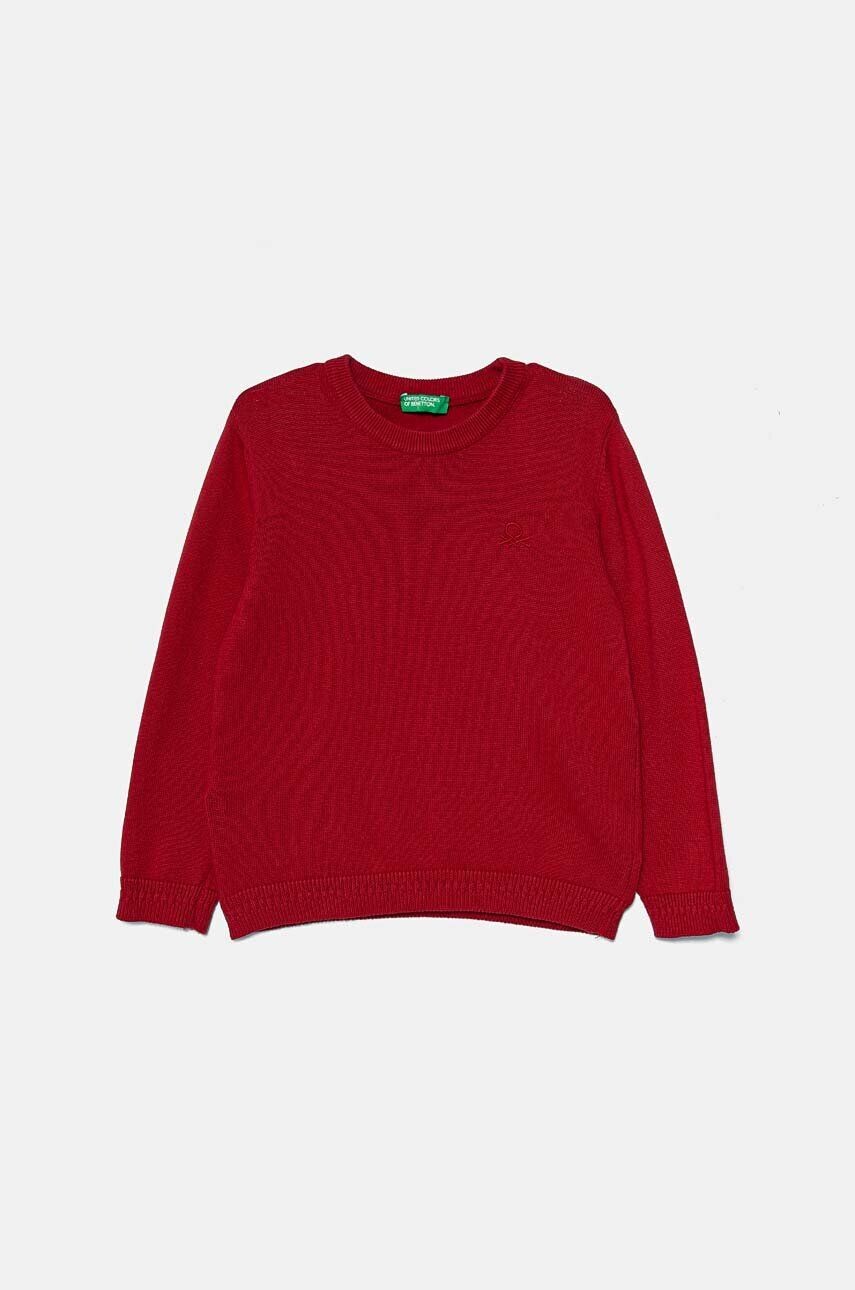 

Детский свитер United Colors of Benetton из смесовой шерсти, гранатовый
