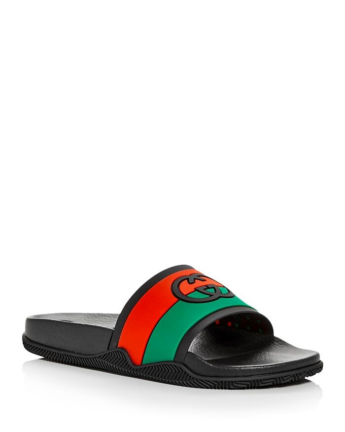 

Мужские шлепанцы с полосками GG Signature Gucci