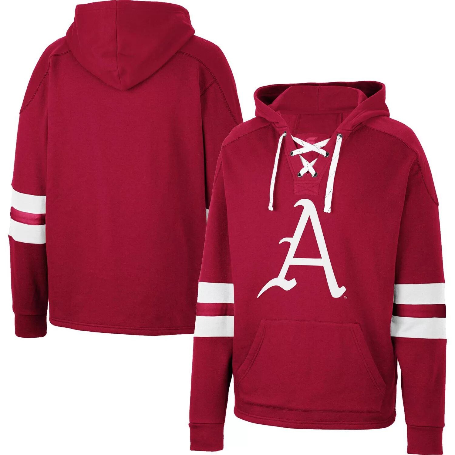 

Мужской пуловер с капюшоном Colosseum Cardinal Arkansas Razorbacks на шнуровке 4.0