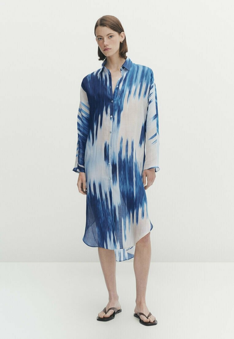 

Платье-рубашка Massimo Dutti, синий