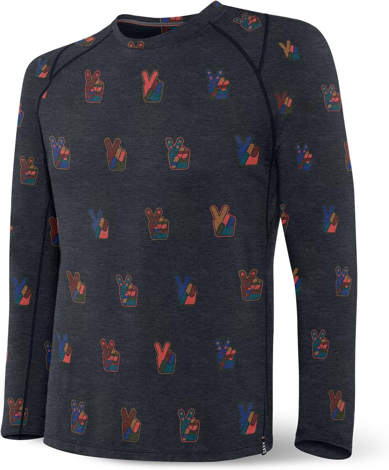 

Базовый слой средней плотности с длинными рукавами Roast Master SAXX UNDERWEAR, цвет Eco Peace/Navy