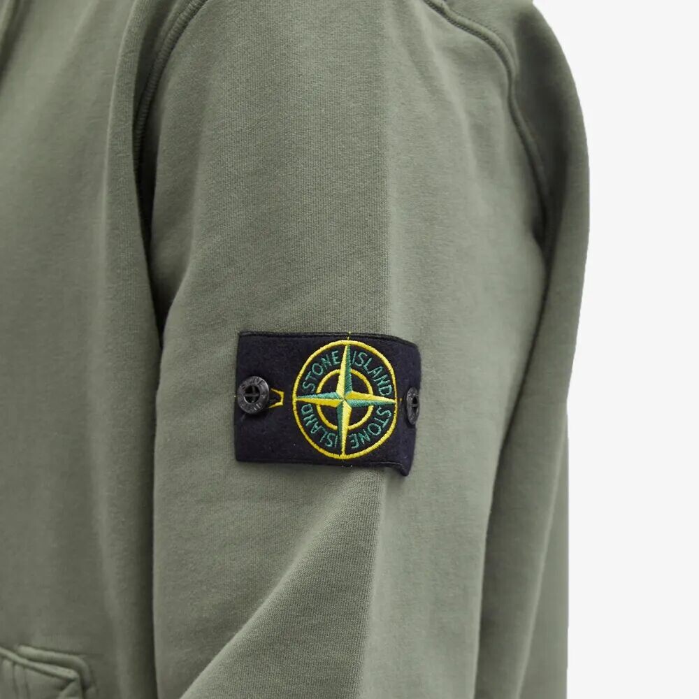 

Stone Island Толстовка Popover, окрашенная в одежде, зеленый