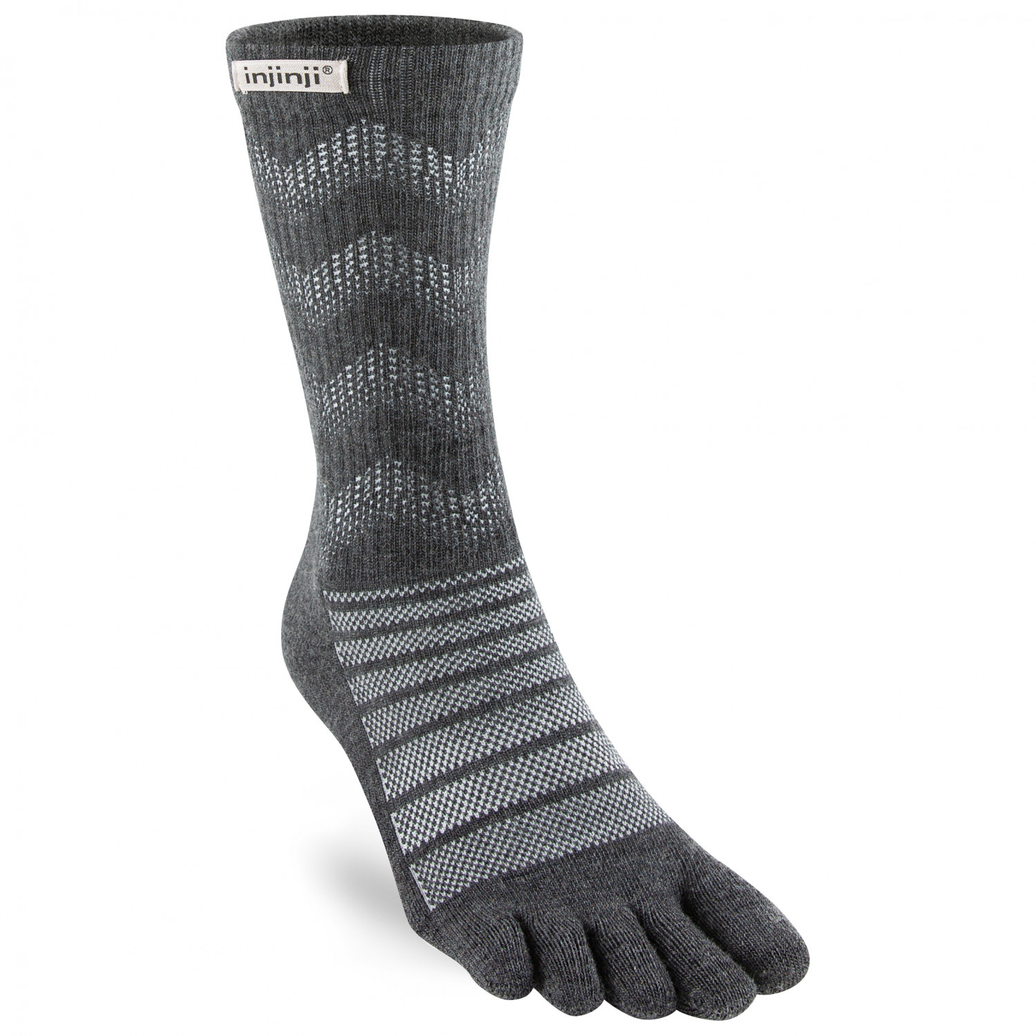 Походные носки Injinji Outdoor Midweight Crew Wool, цвет Slate