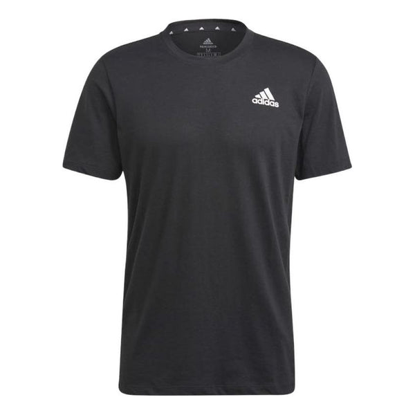 Футболка adidas Solid Color Logo Round Neck Pullover Short Sleeve Black, мультиколор