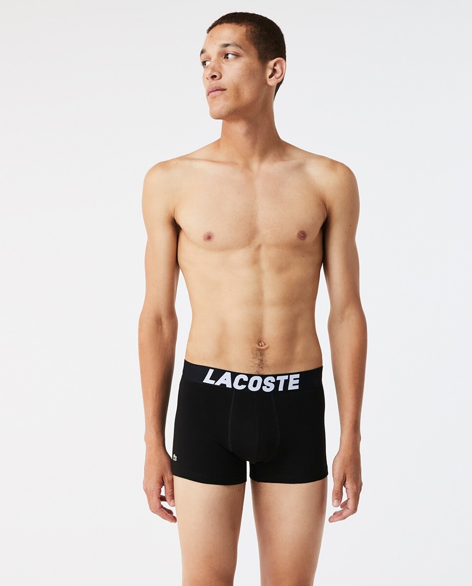 

Пакет из трех мужских трикотажных боксеров Lacoste, черный