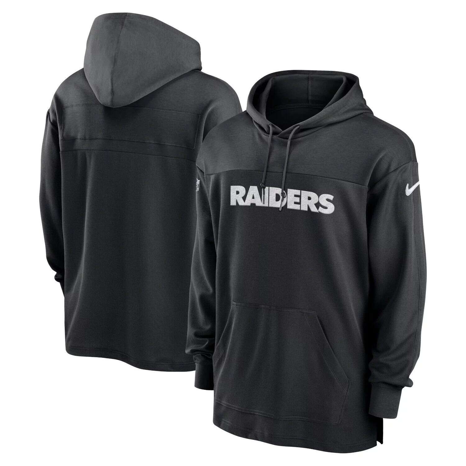 

Мужская черная футболка с капюшоном Las Vegas Raiders 2023 Sideline Performance Nike, Черный