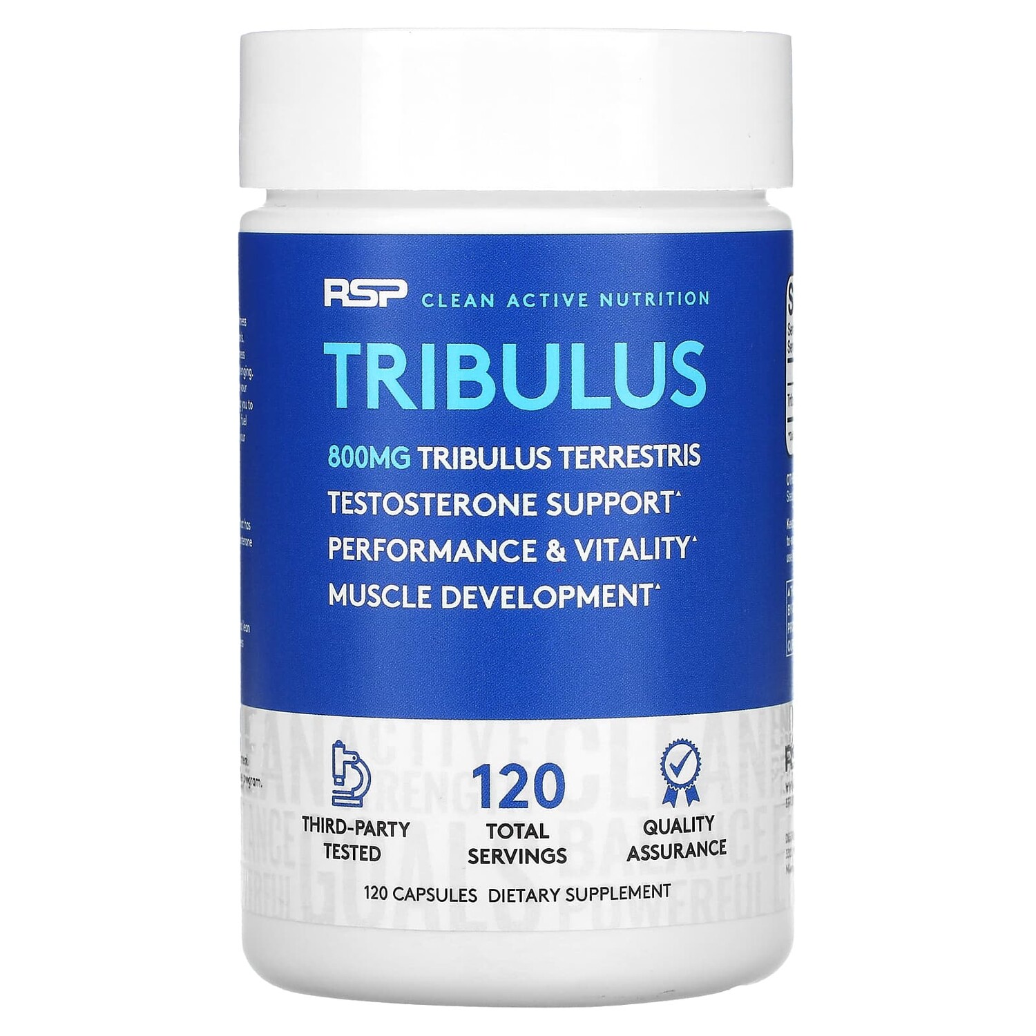 

Якорцы стелющиеся, поддержка тестостерона, 800 мг, 120 капсул, RSP Nutrition