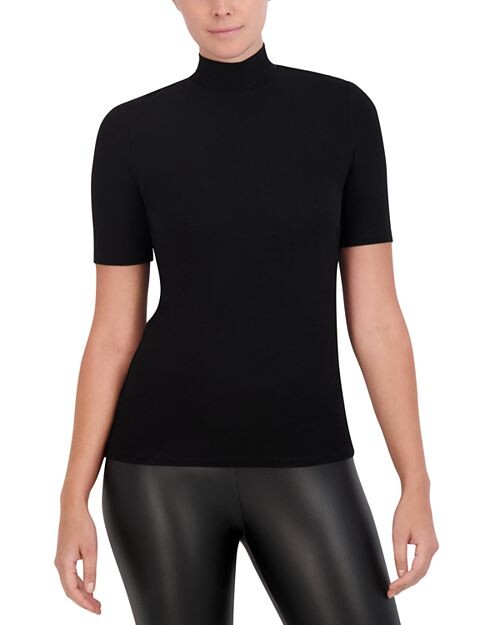 

Вязаный топ с воротником-стойкой BCBGMAXAZRIA, цвет Black