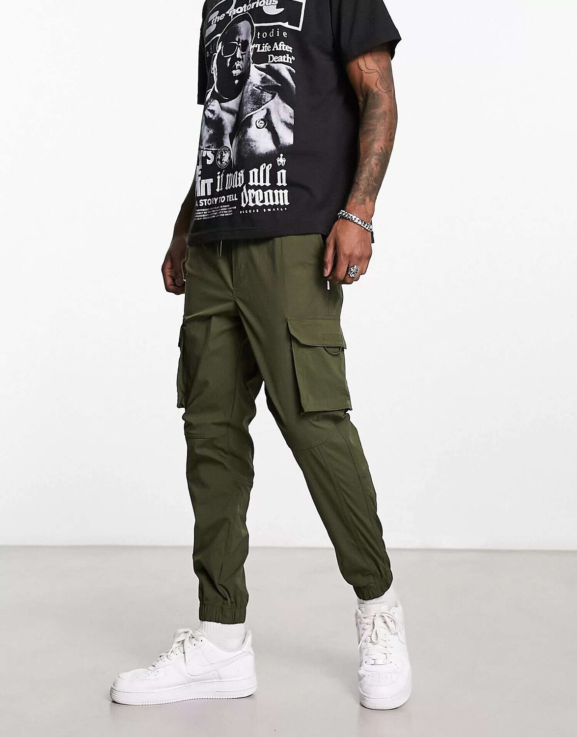 

Текстурированные брюки карго Jack & Jones цвета хаки