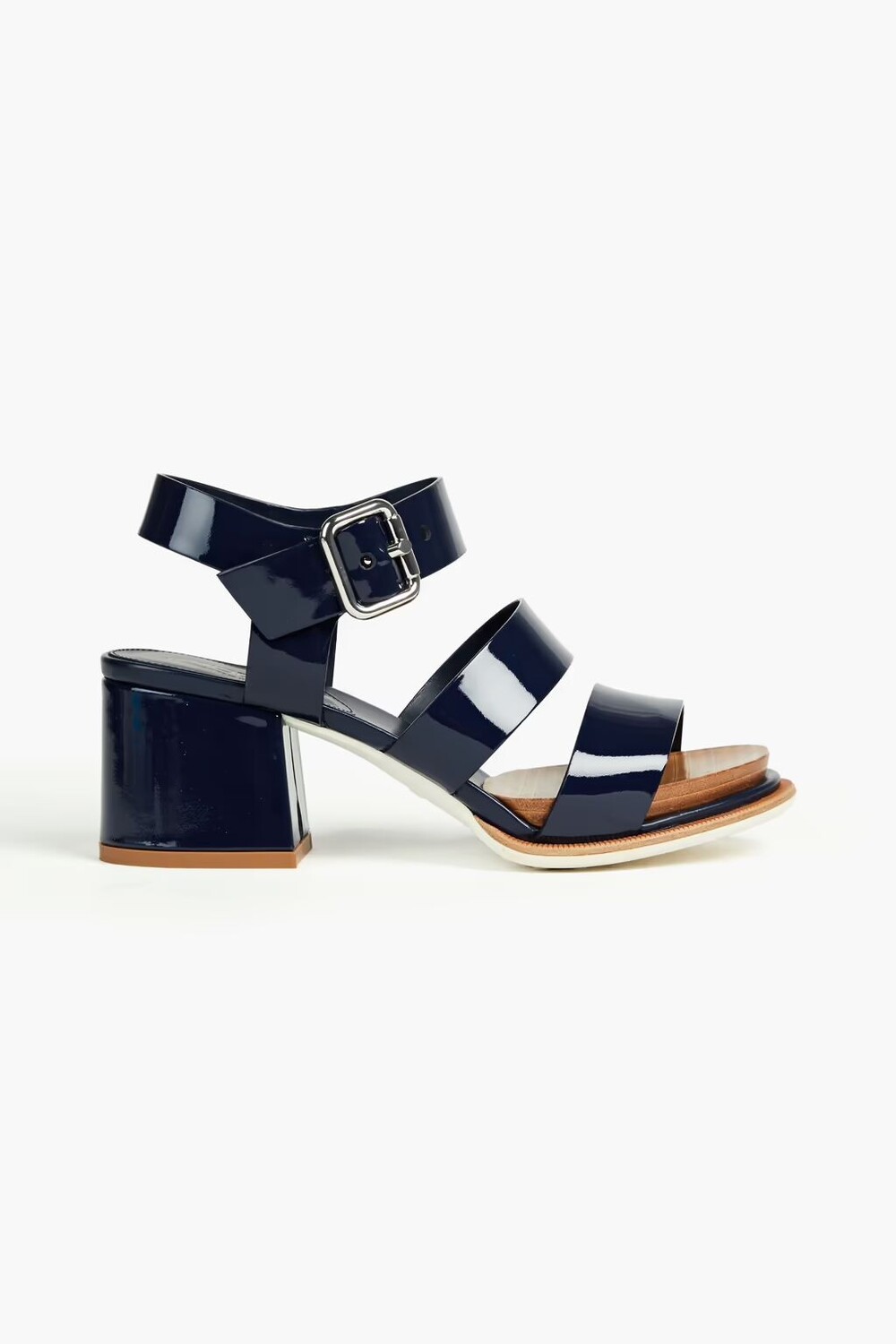 

Босоножки из лакированной кожи Tod'S, темно-синий