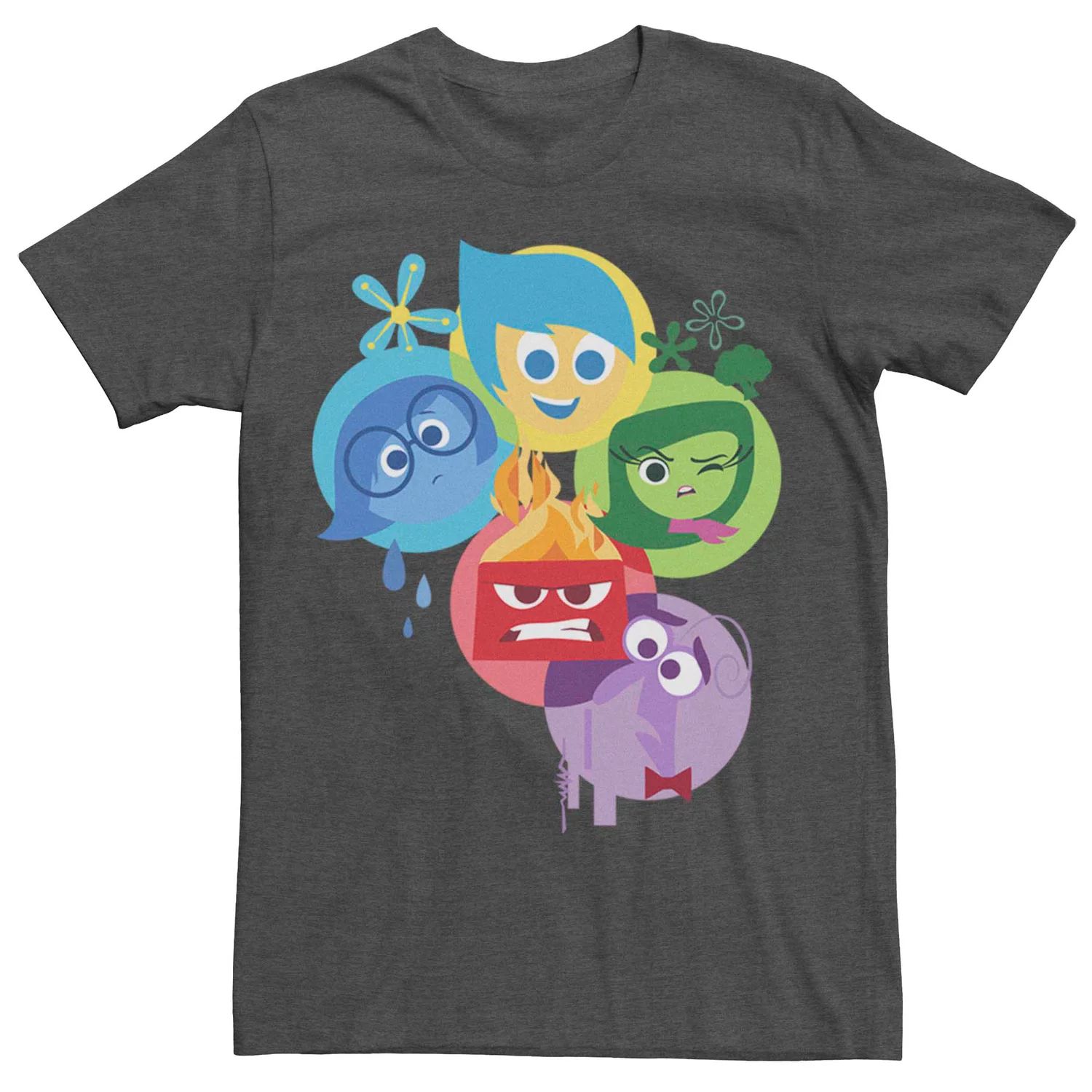 Мужская футболка Disney Pixar Inside Out Bubble Group Shot Licensed Character