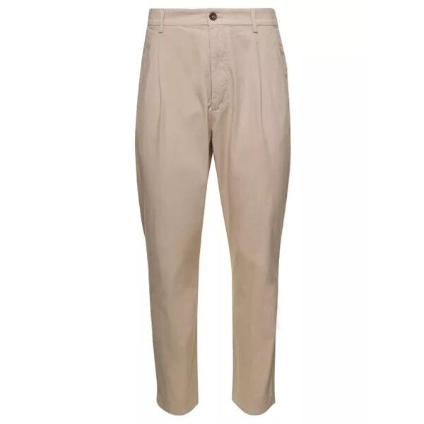 

Брюки beige pants with button fastening in cotton Pence 1979, мультиколор