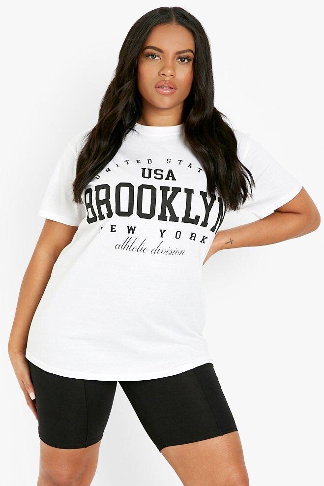

футболка с графикой бруклин Boohoo, белый