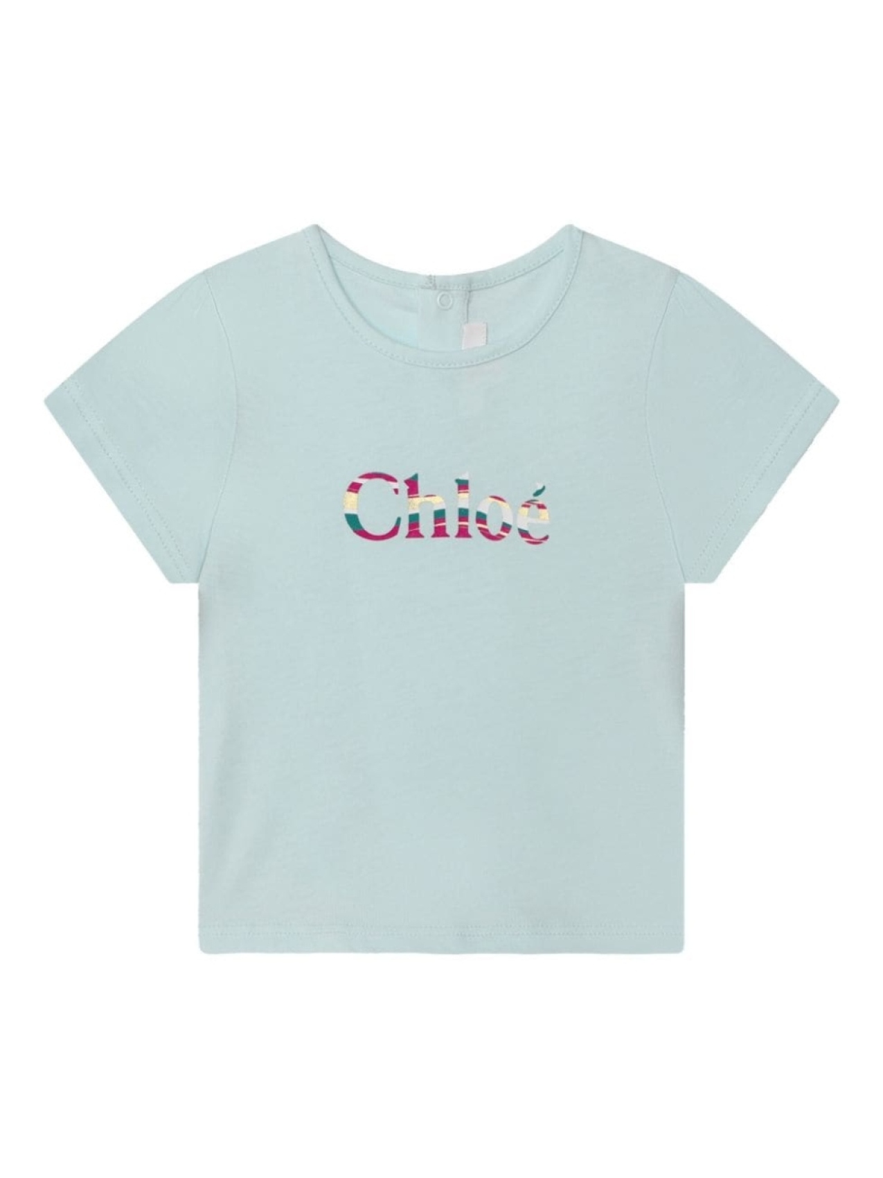 

Chloé Kids футболка из органического хлопка с логотипом, синий