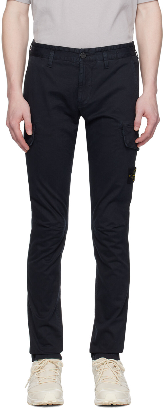 

Темно-синие брюки карго с нашивками Stone Island, цвет Navy Blue