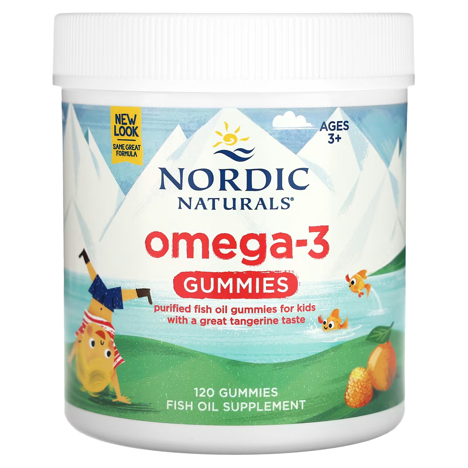 Конфеты жевательные Nordic Naturals + Омега-3 Ages 3+ Tangerine, 120 штук