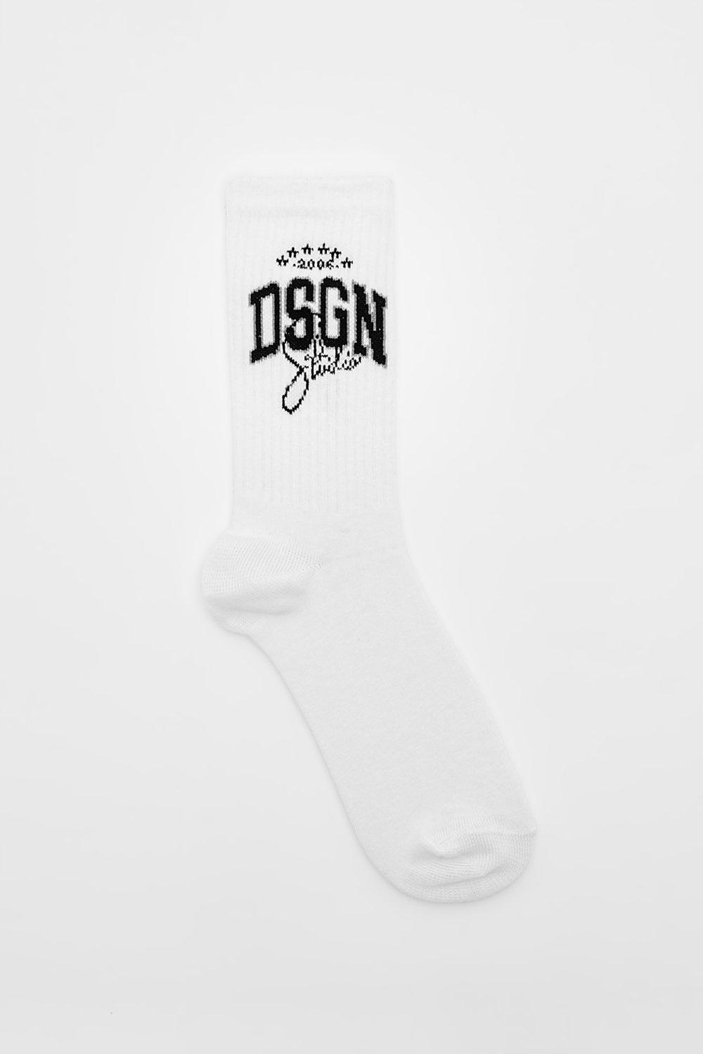 Спортивные носки Dsgn Studio boohoo, белый спортивные шорты dsgn studio с аппликациями boohoo серый