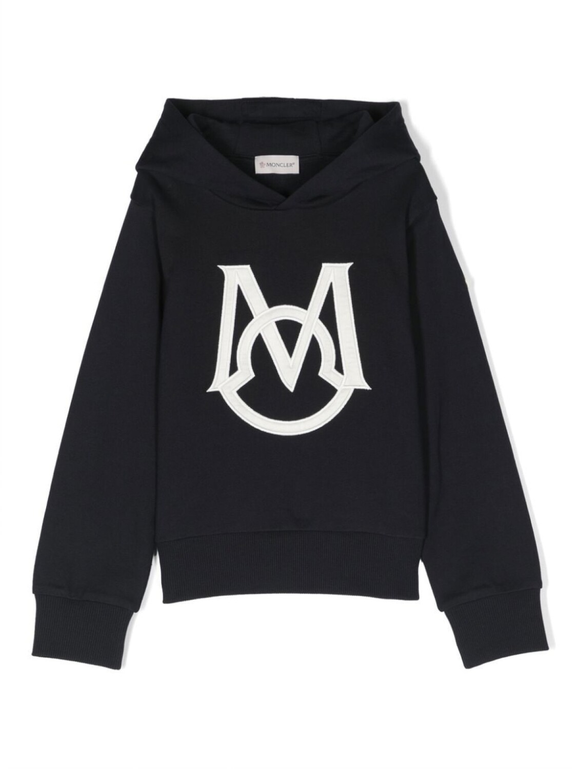 

Moncler Enfant худи с нашивкой-логотипом, синий