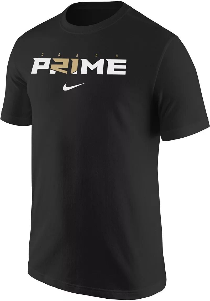 

Мужская футболка Nike Coach Prime Black Core из хлопка