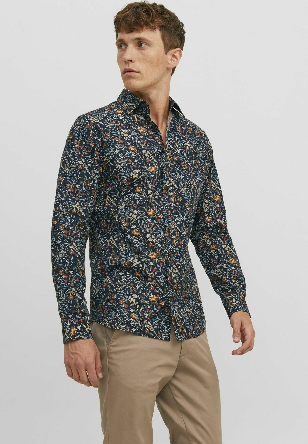 

Рубашка JPRBLAMONACO PRINT L/S Jack & Jones, темно-синий