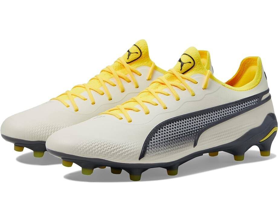 

Кроссовки PUMA King Ultimate Firm Ground/Artificial Ground, цвет Alpine Snow/Asphalt/Yellow Blaze