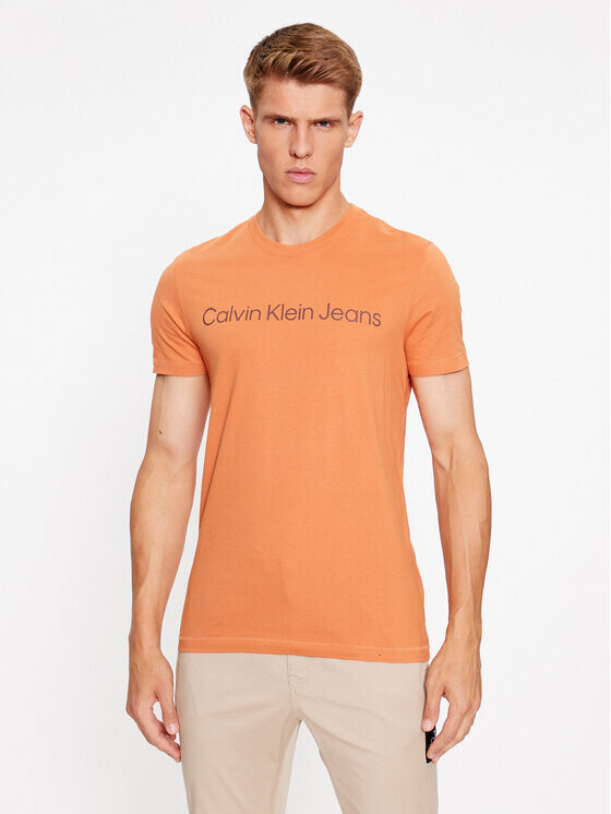 

Футболка узкого кроя Calvin Klein, оранжевый