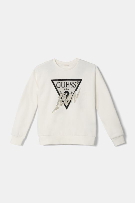 

Детская хлопковая толстовка Guess, бежевый