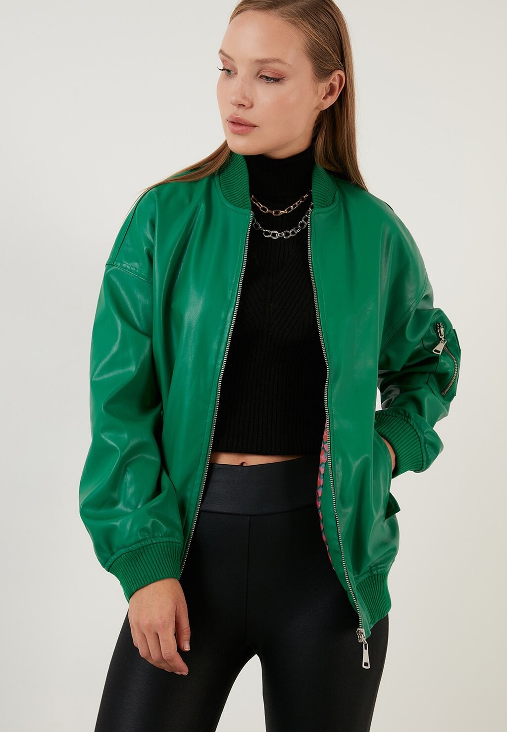 

Куртка из искусственной кожи LELA, Зеленый