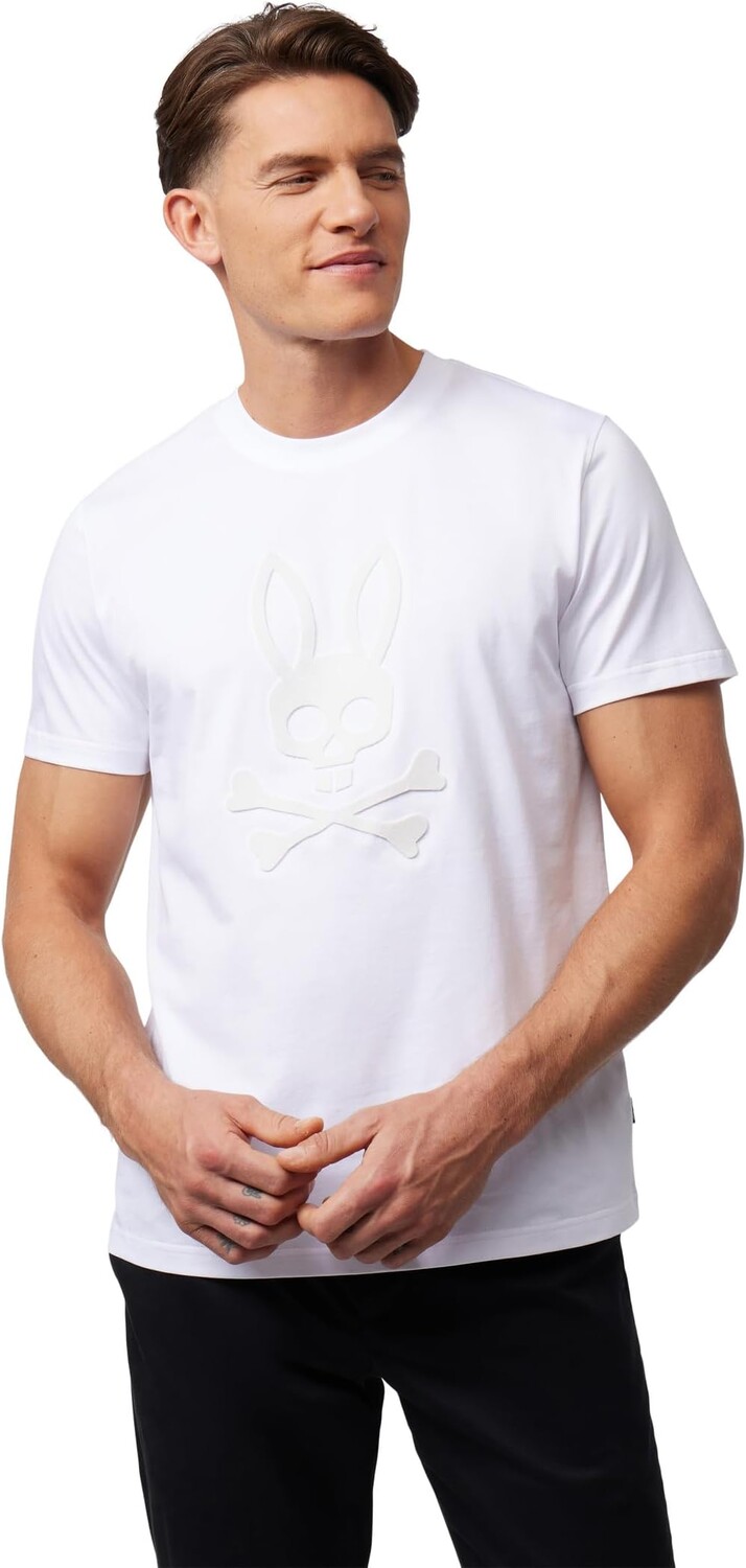 

Футболка с флокированным рисунком San Francisco Psycho Bunny, белый