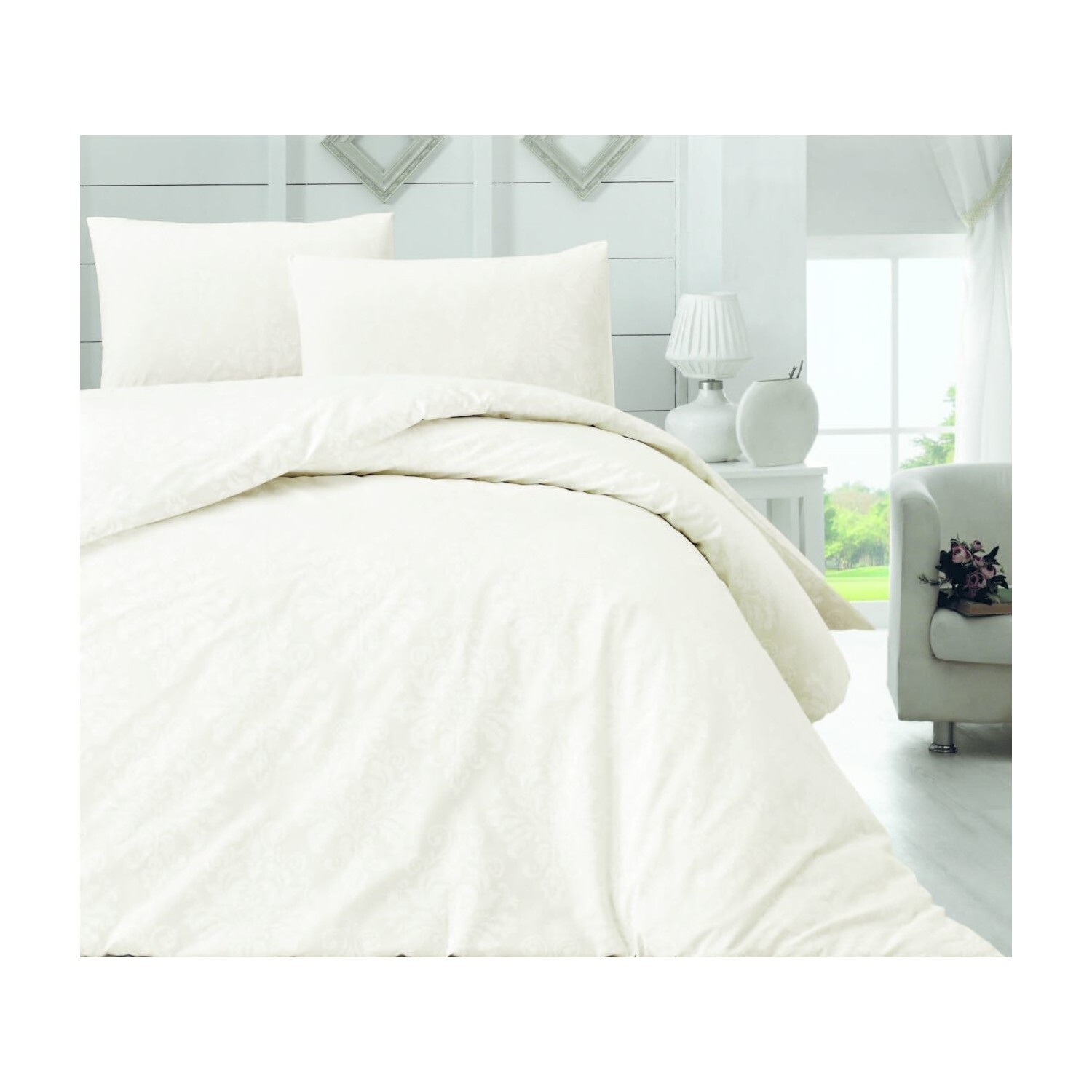 

Комплект постельного белья Maxstyle Premium Amour Cream