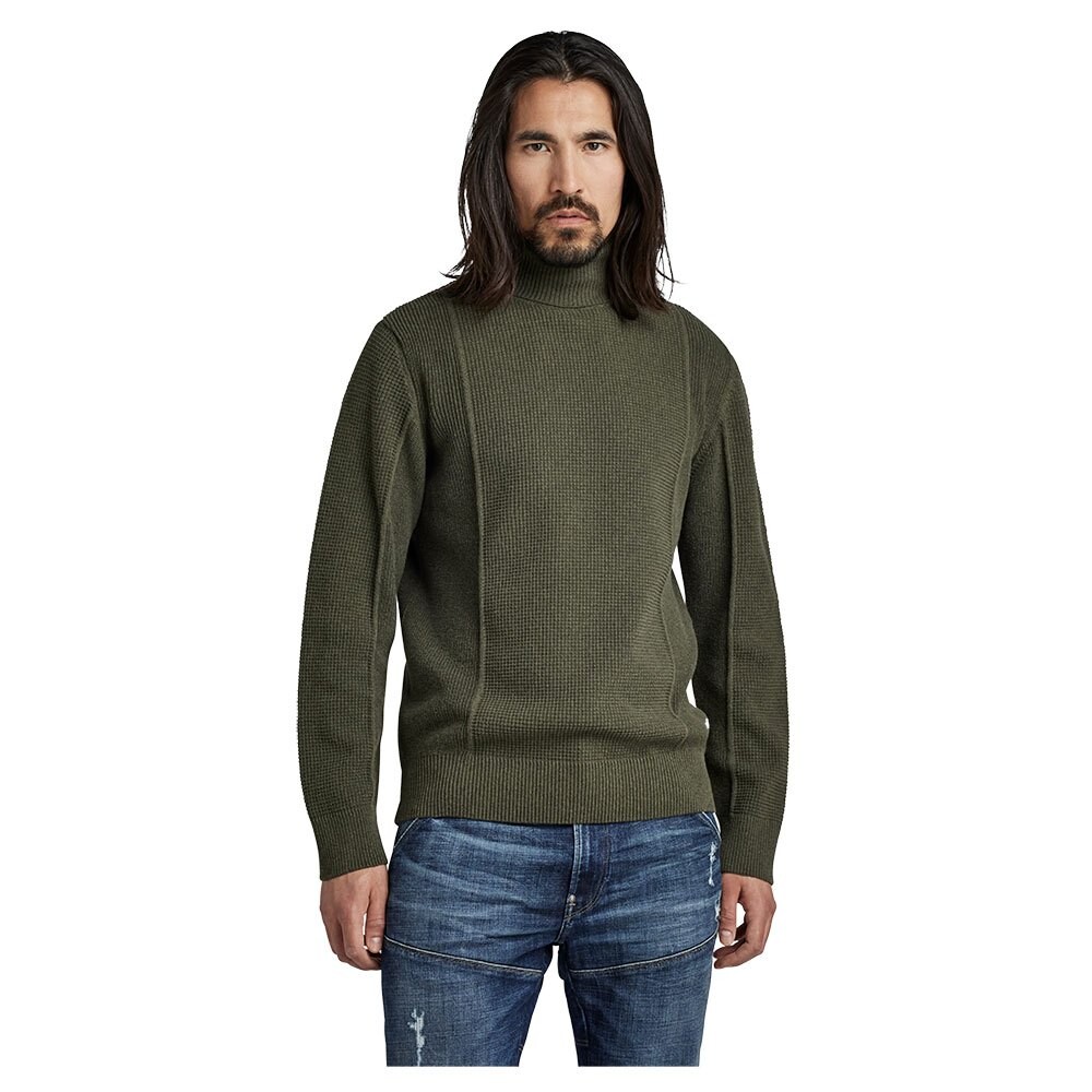 

Свитер G-Star Structure Turtle Neck, зеленый