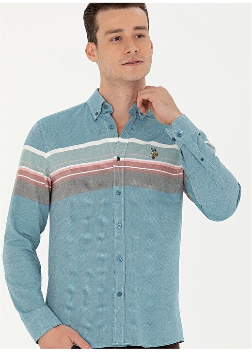 

Мужская рубашка Slim Fit с воротником на пуговицах U.S. Polo Assn.