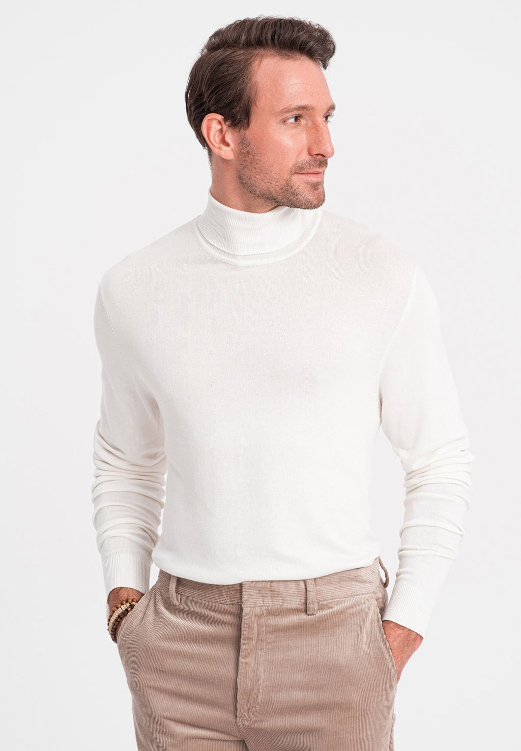 Вязаный свитер TURTLENECK Ombre, цвет white
