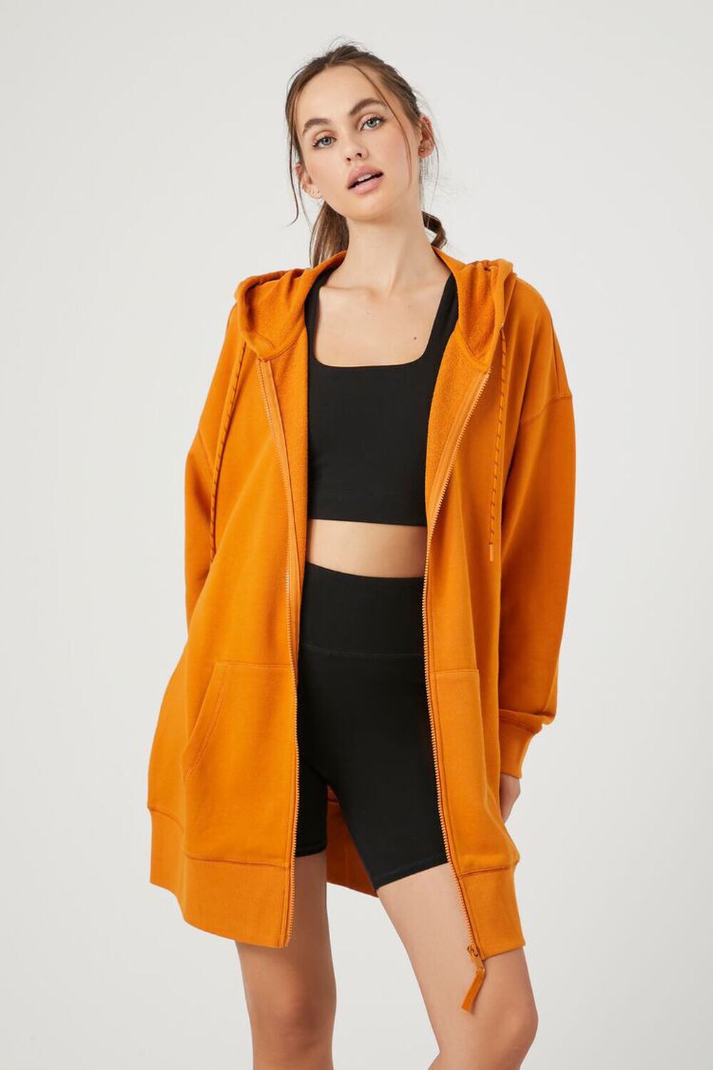

Толстовка Active на молнии из френч-терри Forever 21, золотой, Желтый