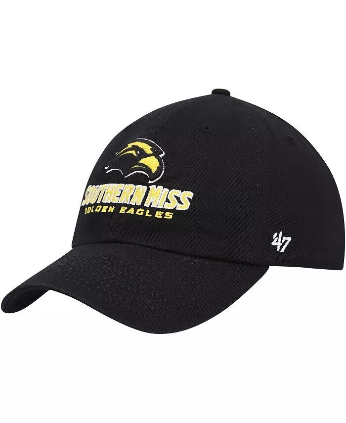 

Мужская черная регулируемая шапка Southern Miss Golden Eagles Clean Up '47 Brand, черный