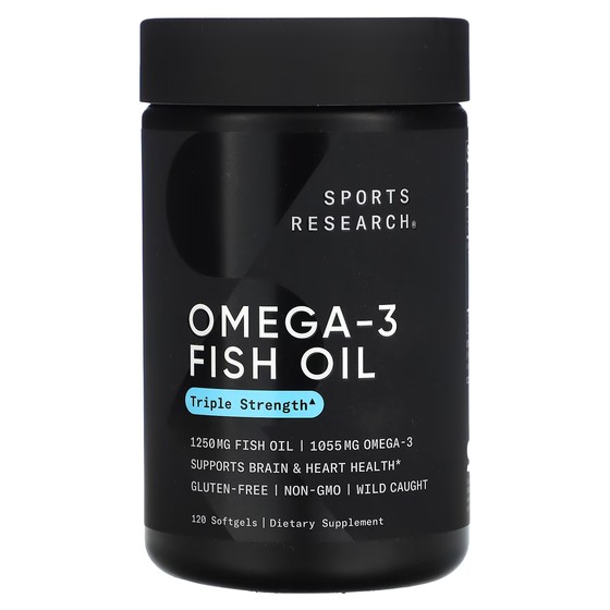 Рыбий жир с омега-3 Sports Research, 120 мягких таблеток controlled labs рыбий жир oximega с апельсином аромат цитрусовых 120 мягких таблеток