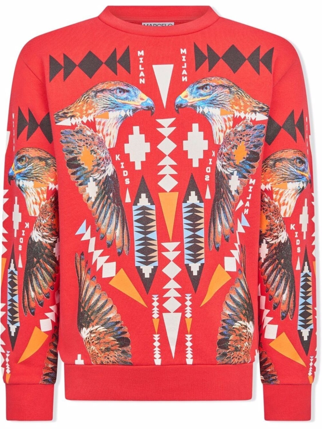 

Marcelo Burlon County Of Milan Kids толстовка Hawk Cross, красный