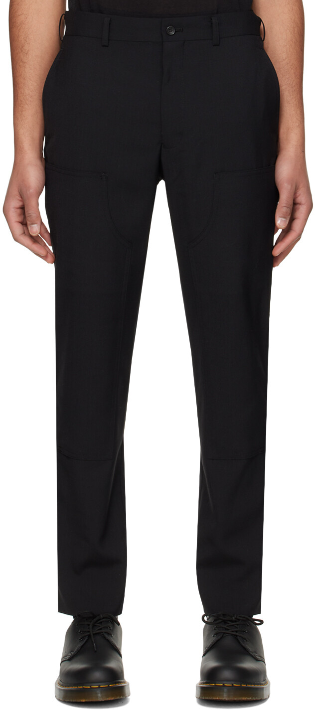 

Черные брюки со вставками Comme Des Garcons, цвет Black