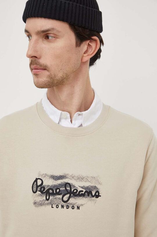 

Хлопковая толстовка Robinson Pepe Jeans, бежевый