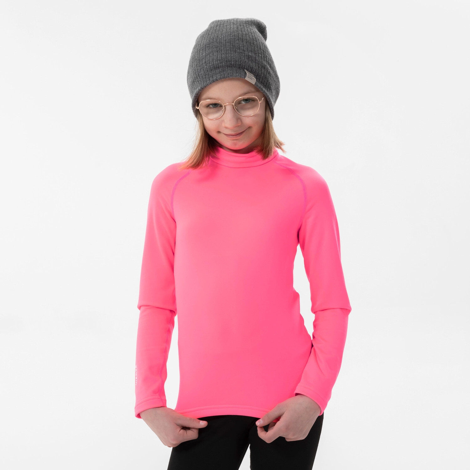 

Термальная внутренняя лыжа и зимняя рубашка Дети 4–14 лет Wedze BL Ski 500, роза