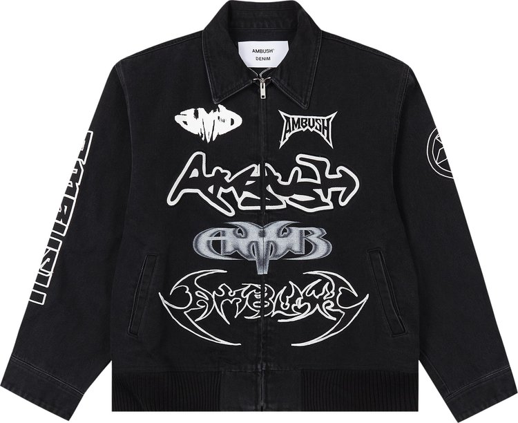 

Куртка Ambush Patch Denim Bomber 'Black', черный