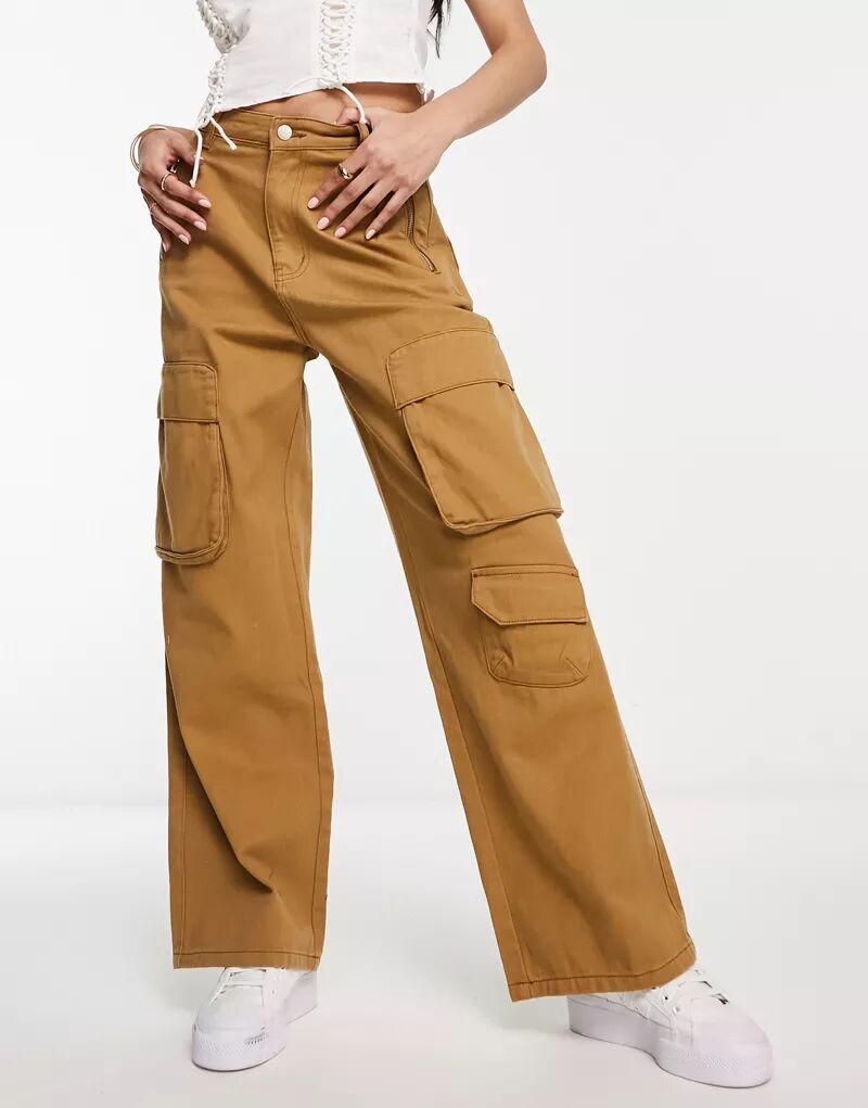 Urban Revivo коричневые брюки карго
