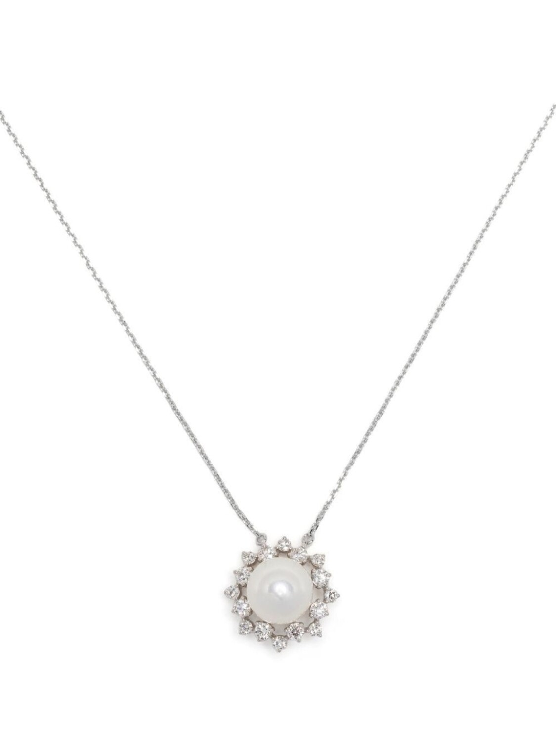 

Колье Akoya из белого золота с бриллиантами TASAKI, серебряный