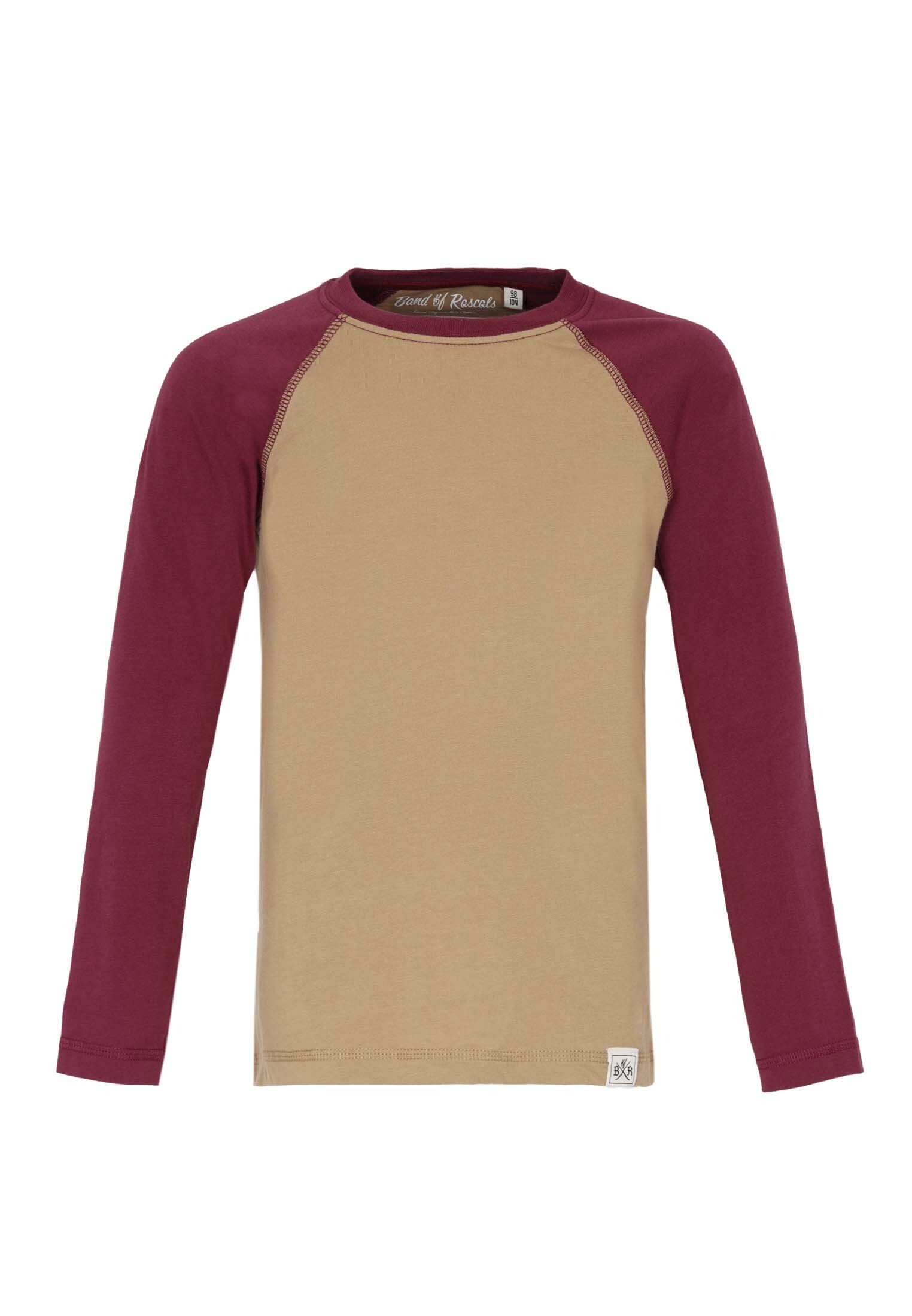 

Лонгслив Band of Rascals Raglan, цвет caramel bordeaux