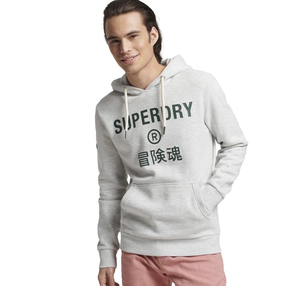 

Худи Superdry Vintage Corp Logo Marl, серый