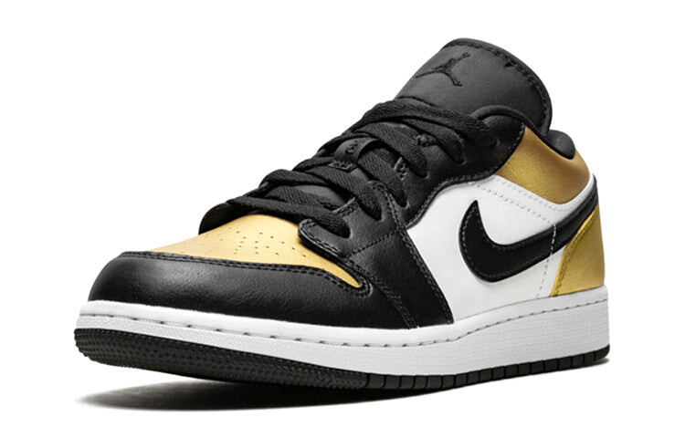 

Кроссовки подростковые Nike Air Jordan 1 Low Gold Toe, черный / золотой / белый