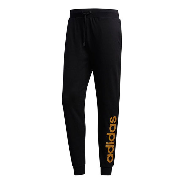 Спортивные штаны Men's adidas neo Esntl Lg Tp 1 Metallic Logo Printing Bundle Feet Sports Pants/Trousers/Joggers Black, мультиколор