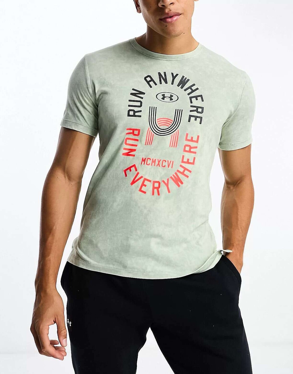 

Зеленая футболка с принтом Under Armour Run Everywhere, Зеленый